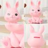 H&W Little Bunny Money Bank, Mini Rabbit Piggy Bank, Best Bitrthday Gift, Pink view 4