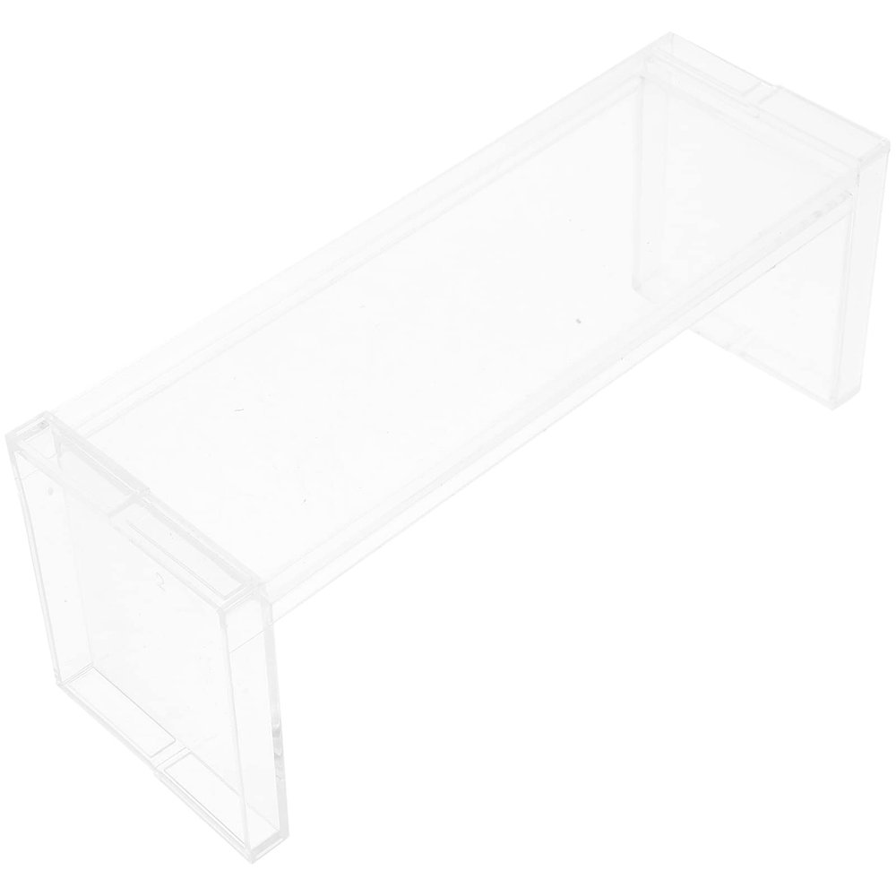 Zerodeko 1set Stackable Transparent Desktop Storage Racks Cosmetic Organizer Display Stand for Collectibles Perfume and Figures Modern Design for Home and Salon Use
