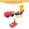 Electric Remote Control Train Toy, Battery Operated Locomotive Motorized Train Toy Gift for Boy Kids Toddlers Fit Thomas, Brio, Chuggington(red Truck) view 4