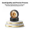 Abendor 4Pcs [2N+2W] Rc Drift Wheels & Logo Drift Tires, 16 Spoke Exquisite Aluminum Alloy Rims with Rc Drift Car Tires for 1/24 1/28 Kyosho Mini-Q HGD1 HGV1 Wltoys K969 K989 K929 AWD (Gold) view 3