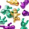 YAXINRUI King Cake Babies, 1.2inch Mini Plastic Babies Metallic Tiny Baby for Party Cake Decorations, Ice Cube My Water Broke Baby Shower Games, Mardi Gras Party Favors view 1