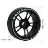 Abendor 4Pcs 10 Spoke 22.4mm 1/28 Rc Car Drift Wheel Hub with Logo Rc Car Drift Tires,[2N+2W] Durable for 1/28 Mini-Q HGD1 Mini-Z DRZ Wltoys K969 RC Drift Car Upgrade Parts (Black) view 4