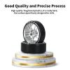 Abendor 4Pcs 10 Spoke 22.4mm 1/28 Rc Car Drift Wheel Hub with Logo Rc Car Drift Tires,[2N+2W] Durable for 1/28 Mini-Q HGD1 Mini-Z DRZ Wltoys K969 RC Drift Car Upgrade Parts (Silver) view 3