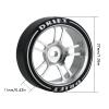 Abendor 4Pcs 10 Spoke 22.4mm 1/28 Rc Car Drift Wheel Hub with Logo Rc Car Drift Tires,[2N+2W] Durable for 1/28 Mini-Q HGD1 Mini-Z DRZ Wltoys K969 RC Drift Car Upgrade Parts (Silver) view 4