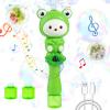 Electric Bubble Wand for Kids, Cute Cartoon Frog Design, Music & LED Light, Rechargeable Party Accessories for Boys and Girls (Perfect Party Tool) view 1