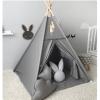 RONGFA Kids Teepee Tent with White Pom Pom - Indoor Play Teepee for Children Boys Portable Play House (Grey) view 1