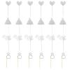 24 Pcs Glitter Bride Cupcake Toppers Silver Bridal Shower Cupcake Picks with Heart Ring Dress for Wedding Engagement Anniversary Party Cake Decorations view 1