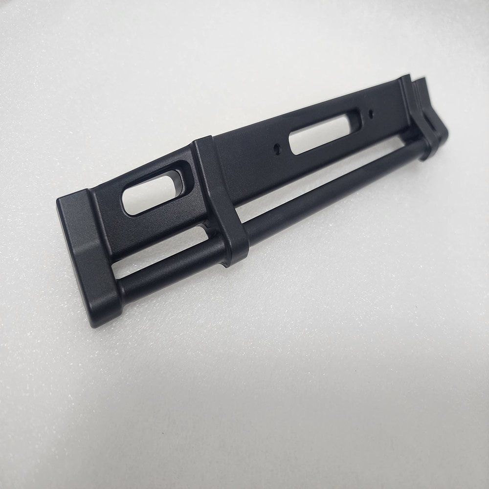 H-TECH RC 1/10 CNC Aluminum Metal Front Bumper & LED Kit for Traxxas TRX6 Flatbed Hauler Accessories (Black)