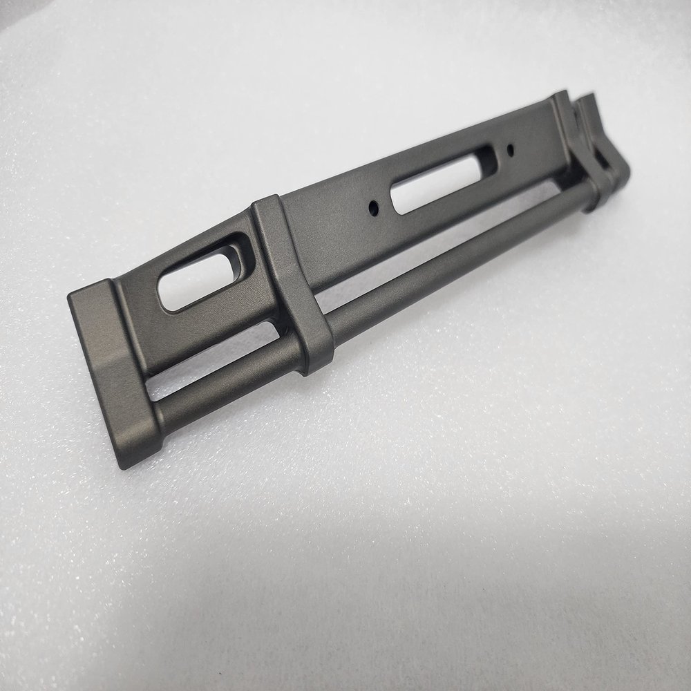 H-TECH RC 1/10 CNC Aluminum Metal Front Bumper & LED Kit for Traxxas TRX6 Flatbed Hauler Accessories (Gunmetal)