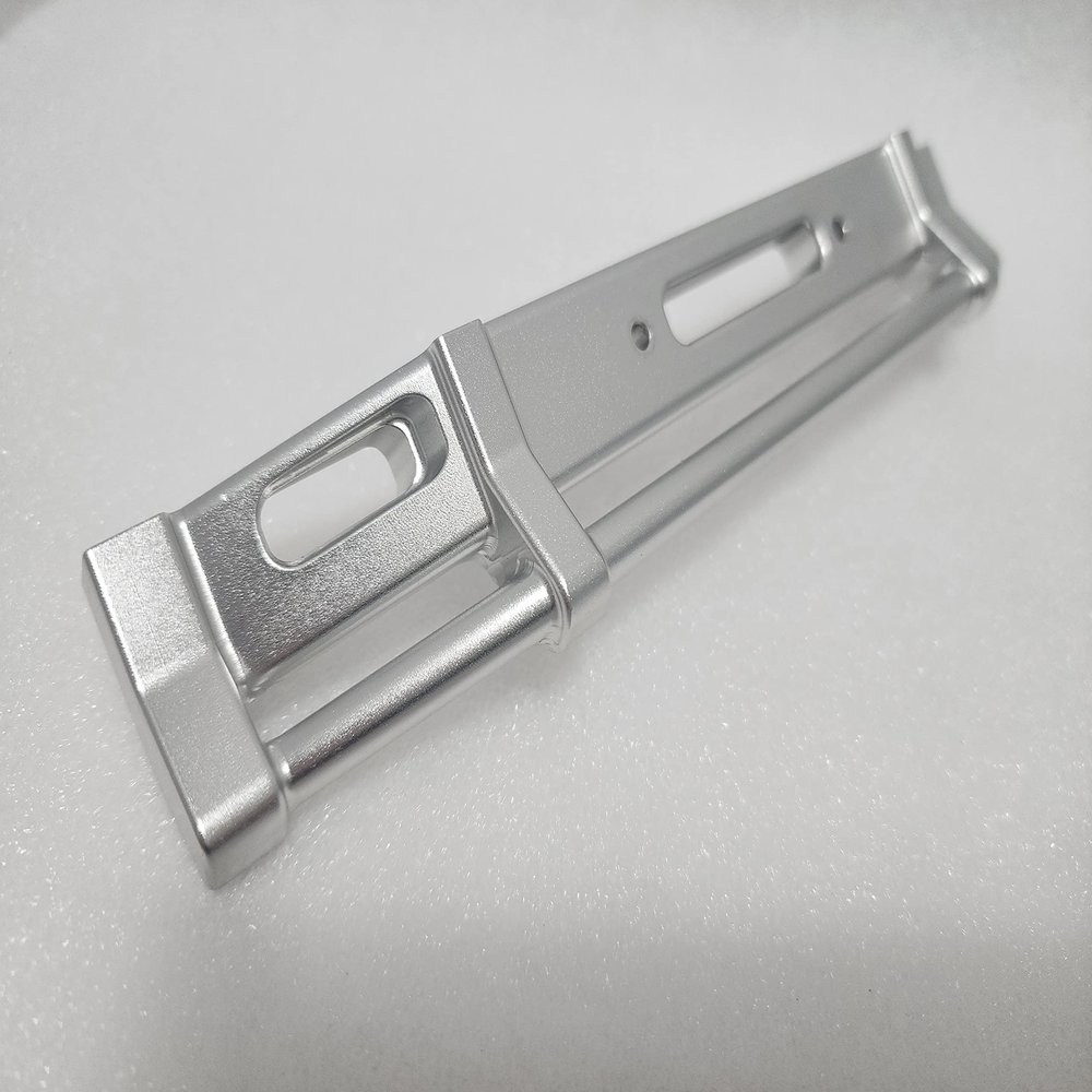 H-TECH RC 1/10 CNC Aluminum Metal Front Bumper & LED Kit for Traxxas TRX6 Flatbed Hauler Accessories (Silver)