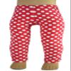 Red White Polka Dot Christmas Leggings for 18 inch Dolls Doll Clothes view 1