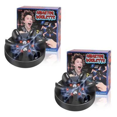 2025 Shock Roulette Party Game -New VersionElectric Finger Lie Detector, Interesting Polygraph Party Game Toy, Finger Shock Game for Family Party, Decompression Funny Toy for 2-6 Palyers (2 PCS)