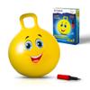 New Bounce Hopper Ball for Kids - Bouncing Ball with Handle - Outdoor Toys for Ages 5,6,7,8,9 - Yellow Bouncy Ball w/Pump view 1