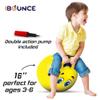 New Bounce Hopper Ball for Kids - Bouncing Ball with Handle - Outdoor Toys for Ages 5,6,7,8,9 - Yellow Bouncy Ball w/Pump view 2