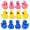 Colorful Floating Weighted Duckies (12 Pack) Plastic Duck Pond Floater. (2.75") Fun Bath Tub Pool Play Toy. (Colorful) view 2