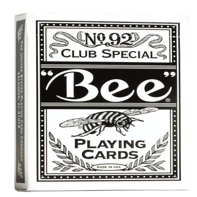 Bee Signature Series Playing Cards Deck, 1 Deck of Black Playing Cards, Thin Crushed, Special Edition
