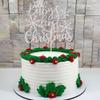 1 PCS Baby's 1st Christmas Cake Topper Assembled Glitter Baby Shower Xmas Snowflake Cake Pick for Merry Christmas Happy New Year Holiday Birthday Party Cake Decorations Supplies Silver view 4