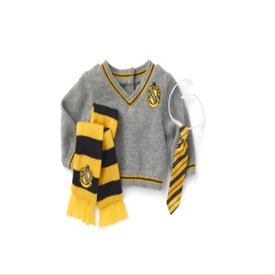 American Girl Harry Potter 18-inch Doll Hufflepuff Outfit with Sweater and Scarf Featuring House Crest, For Ages 6+