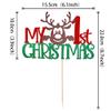 1 PCS My 1st Christmas Cake Topper Assembled Glitter Baby Shower First Christmas Deer Cake Pick for Merry 1st Christmas New Year Holiday Baby Shower Kids Birthday Party Cake Decorations Supplies view 3