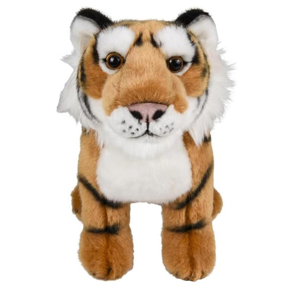 12 Standing Stuffed Amir Tiger for Boys & Girls, Safari Baby Shower Decorations, Soft Plush, Nursery Dcor, Huggable Soft Toys, Realistic Features, Elephant, Lion, Wolf, Rhino & More