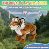 12 Standing Stuffed Amir Tiger for Boys & Girls, Safari Baby Shower Decorations, Soft Plush, Nursery Dcor, Huggable Soft Toys, Realistic Features, Elephant, Lion, Wolf, Rhino & More view 3