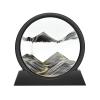 Wai Danie Moving Sand Art Picture 3D Hourglass Deep Sea Sandscape Liquid Motion Display Painting Flowing Sand Frame Relaxing Desktop Home Office Work Decor (Black, 7 inches) view 1