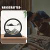 Wai Danie Moving Sand Art Picture 3D Hourglass Deep Sea Sandscape Liquid Motion Display Painting Flowing Sand Frame Relaxing Desktop Home Office Work Decor (Black, 7 inches) view 4