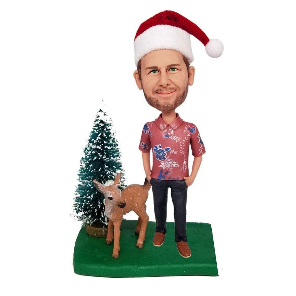 Mydedor Custom Bobbleheads Figurine Customized Doll Birthday Gifts for Family, Bobble Head Figures Handmade Personalized Gift for Bestfriend Wedding Anniversary with Photos