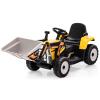 HONEY JOY Ride On Excavator, 12V Kids Bulldozer Ride On Car w/Remote Control, Electric Construction Vehicle for Kids Digger, 3 Speeds, Adjustable Digging Bucket, Ride On Tractor for Boys Girls(Yellow) view 1