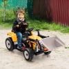 HONEY JOY Ride On Excavator, 12V Kids Bulldozer Ride On Car w/Remote Control, Electric Construction Vehicle for Kids Digger, 3 Speeds, Adjustable Digging Bucket, Ride On Tractor for Boys Girls(Yellow) view 2
