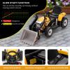 HONEY JOY Ride On Excavator, 12V Kids Bulldozer Ride On Car w/Remote Control, Electric Construction Vehicle for Kids Digger, 3 Speeds, Adjustable Digging Bucket, Ride On Tractor for Boys Girls(Yellow) view 4