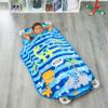 EVERYDAY KIDS Cute Preschooler and Toddler Cot Nap Mat for Home, Daycare, Preschool and Kindergarten; Easy to Roll Sleeping Mat with Elastic Straps, Pillow and Blanket view 1