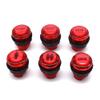 Arcity 6 Pcs/Lot 28mm Arcade LED Push Buttons Illuminated Player 1P 2P Coin Start Select Lit Red with Microswitch for Arcade Machine Games Console Parts 5V view 2