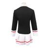 Anime Card Captor KINOMOTO School Girls Uniform Sailor Navy Blue Pleated Skirt Cosplay Costumes(S,Black-w) view 4