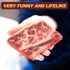 BESTonZON Simulation Beef Model Dining Room Table Decor Kids Playset Halloween Props Steak Photography Props Beef Photography Prop Ham Steak Artificial Meat Prop Pretend Play Toy Party Prop view 3