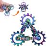 Infinity Gear Fidget Toy, Solid Metal Never Ending Flippy Novelty Kinetic Desk Toy, Relieve Stress, Anxiety, Promotes Focus, Keep Fingers/Hands Busy, Avoid Bad Habits (Rainbow) view 1