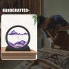 Wai Danie Moving Sand Art Picture 3D Hourglass Deep Sea Sandscape Liquid Motion Display Painting Flowing Sand Frame Relaxing Desktop Home Office Work Decor (Purple, 7 Inches) view 4