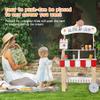 labebe Wooden Ice Cream Cart for Kids, Toddler Ice Cream Truck Pull-Along Pretend Play Stand for 3-8Y, Children Role Play ice cream toy Trolley with Blackboard, ringbell, Ice-lolly for 36M+ Girls Boys view 2