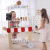 labebe Wooden Ice Cream Cart for Kids, Toddler Ice Cream Truck Pull-Along Pretend Play Stand for 3-8Y, Children Role Play ice cream toy Trolley with Blackboard, ringbell, Ice-lolly for 36M+ Girls Boys view 3