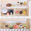 labebe Wooden Ice Cream Cart for Kids, Toddler Ice Cream Truck Pull-Along Pretend Play Stand for 3-8Y, Children Role Play ice cream toy Trolley with Blackboard, ringbell, Ice-lolly for 36M+ Girls Boys view 4