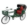 Menolana Metal 1:12 Scale Tricycle Model, Three Wheeled Rickshaw Toy Lifelike Collectibles Gift Dollhouse Decor Collection Miniature Statue for Kids, Green view 3