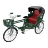 Menolana Metal 1:12 Scale Tricycle Model, Three Wheeled Rickshaw Toy Lifelike Collectibles Gift Dollhouse Decor Collection Miniature Statue for Kids, Green view 4