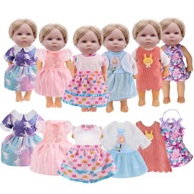 6 Sets Doll Clothes for 10-12 Inch Dolls - Princess Dresses, Gowns, Swimsuit & Outfits for Baby Alive & Similar Dolls, Cute Toddler Girl Boy Gift Accessories (Pink/Colorful)