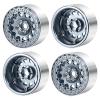 RCLIONS 2.2inch Beadlock Wheels 35mm RC Aluminum Rims for AXIAL Wraith RR10 TRX4 1/10th RC Crawler Truck Car (Titanium) view 1