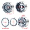 RCLIONS 2.2inch Beadlock Wheels 35mm RC Aluminum Rims for AXIAL Wraith RR10 TRX4 1/10th RC Crawler Truck Car (Titanium) view 2