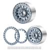 RCLIONS 2.2inch Beadlock Wheels 35mm RC Aluminum Rims for AXIAL Wraith RR10 TRX4 1/10th RC Crawler Truck Car (Titanium) view 3