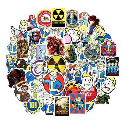 50pcs Fallout GMVAESKY Merchandise Stickers for Bottle, Laptop, Refrigerator & More
