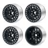 RCLIONS 2.2inch Beadlock Wheels 35mm RC Aluminum Rims for AXIAL Wraith RR10 TRX4 1/10th RC Crawler Truck Car (Black) view 1