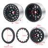 RCLIONS 2.2inch Beadlock Wheels 35mm RC Aluminum Rims for AXIAL Wraith RR10 TRX4 1/10th RC Crawler Truck Car (Black) view 2