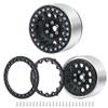 RCLIONS 2.2inch Beadlock Wheels 35mm RC Aluminum Rims for AXIAL Wraith RR10 TRX4 1/10th RC Crawler Truck Car (Black) view 3